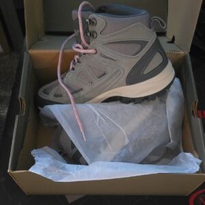 Gray Lace Up Women's Boots